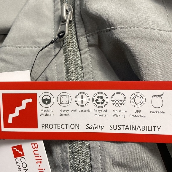 Commuter Gear Men's Grey Rain Jacket, Packable Jacket / Size-Large - Picture 9 of 13